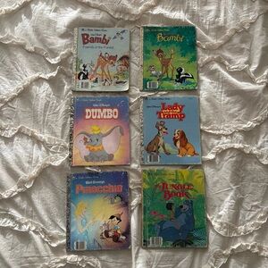 Vintage Walt Disney Little Golden Books Set of 6
